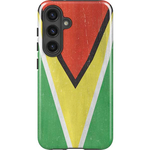 Guyana Flag Distressed Galaxy S24 Plus Impact Case